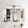 VEVOR Medicine Cabinet, 25.5 x 40 inch, Medicine Cabinet for Bathroom with Mirror,  Aluminum Frame Bathroom Wall Cabinet, 4-layer Adjustable Shelves, Recessed & Wall-mounted Installation