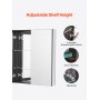 VEVOR Spiegelmedicijnkast (662 x 135 x 762 mm) voor badkamer met 2 deuren en 7 spiegels, ingebouwd en aan de muur bevestigd, aluminium frame, badkamerkast