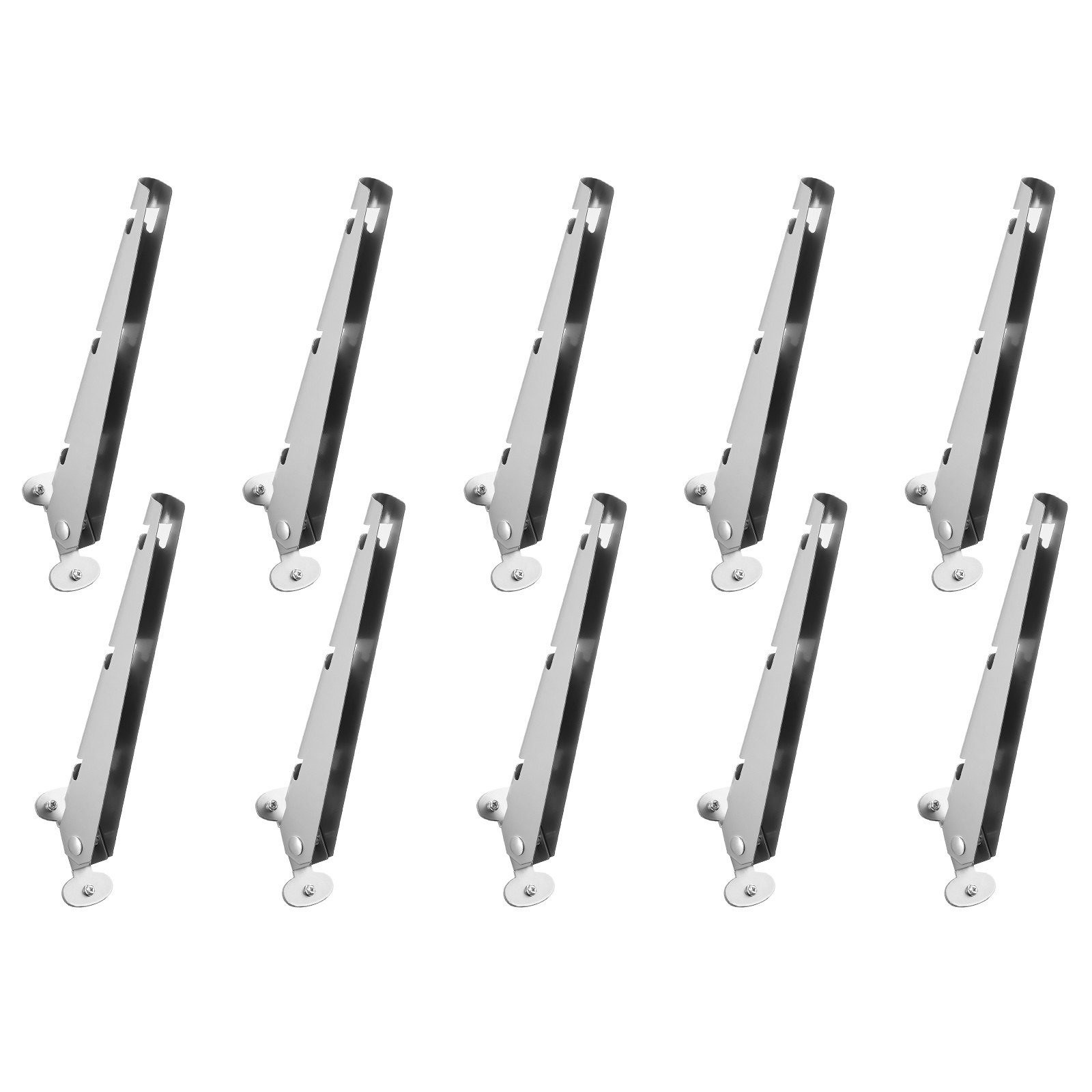 VEVOR Anti-klim hekverhoger, 10-pack, prikkeldraadafleider 310x100x55 mm, plat of op het oppervlak gemonteerd, stalen prikkeldraadhouder, ideaal voor tuinen, boerderijen en achtertuinhekken