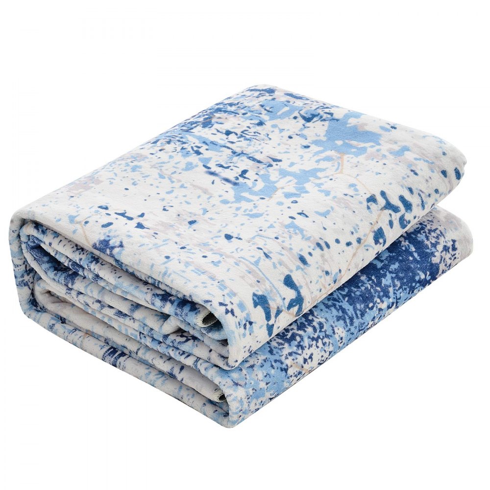 VEVOR Vloerkleed, 1524 x 2134 mm, kortpolig, wasbaar, antislip vloerkleed voor in de woonkamer, moderne stijl, binnenmat voor slaapkamer, kantoor, woonkamer, kinderkamer, hal, blauw