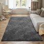 VEVOR Hoogpolig Tapijt 2438x1524 mm, pluche tapijt met drielaags materiaal, 35 mm poolhoogte, vloerkleed voor woonkamer, slaapkamer, serre, pluisvrij en zacht, antislip, grijs