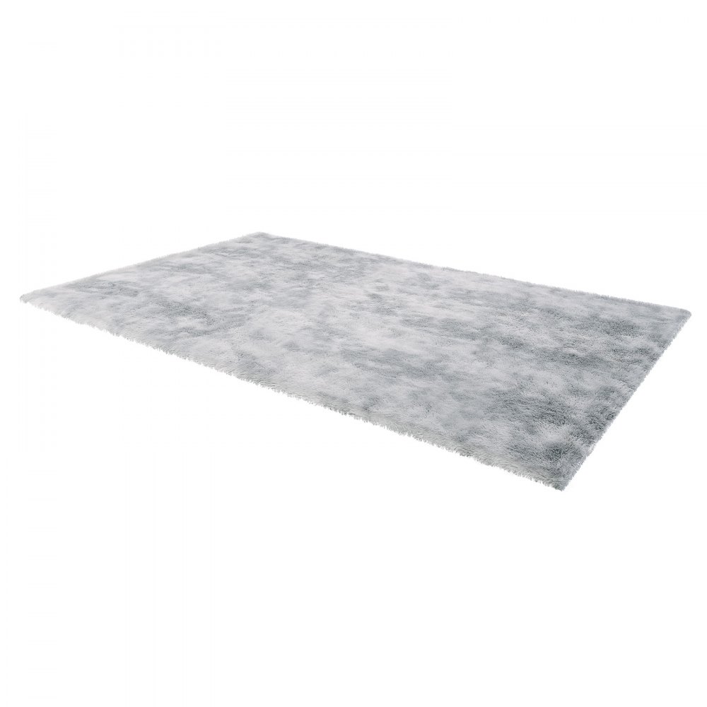 VEVOR Hoogpolig Vloerkleed 2743x1829 mm, pluche woonkamer vloerkleed met drielaags materiaal, vloerkleed voor woonkamer, slaapkamer, serre, pluisvrij en zacht, antislip, grijs gemengd