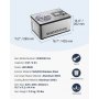 VEVOR Compressor IJsmachine 2L, 180W Bevroren Yoghurtmachine IJsmachine 3 Standen Yoghurtmachine Huishoudelijk, Draagbare IJsmachine Sorbet Gelato Laag Geluidsniveau Zilver Elektrisch
