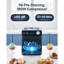 VEVOR Compressor IJsmachine 2L, 180W Bevroren Yoghurtmachine IJsmachine 3 Standen Yoghurtmachine Huishoudelijk, Draagbare IJsmachine Sorbet Gelato Laag Geluidsniveau Zwart Elektrisch
