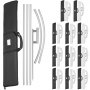 VEVOR Advertising Flag Pole, 12 x Feather Flag Bundles with Ground Spike, 16 ft Windless Flag Pole Sets with Ground Mounting Stake, 6pcs Swooper Flag Pole Kit, Sign Flag for Businesses Storefronts