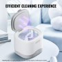 VEVOR Ultrasonic Cleaner for Dentures, 200ML Retainer Cleaner Machine with UV Light, 30W Cleaning Machine for Dental, Retainer, Aligner, Braces, Mouth Guards, Toothbrush Head, Shaver Head, Jewelry
