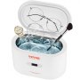 VEVOR Ultrasoon reiniger Ultrasoon reinigingsapparaat voor roestvrij staal 30 W, 650 ml Ultrasoon reinigingsapparaat met digitaal display, wit Vijf beschikbare modellen voor sieraden, brillen, horloges, enz.