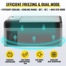 VEVOR Camping Koelkast Draagbare Auto Koelkast 15L Elektrische Koelbox Koelkast Boot 45W Auto Vriezer Koelkast met Nauwkeurig Bedieningspaneel