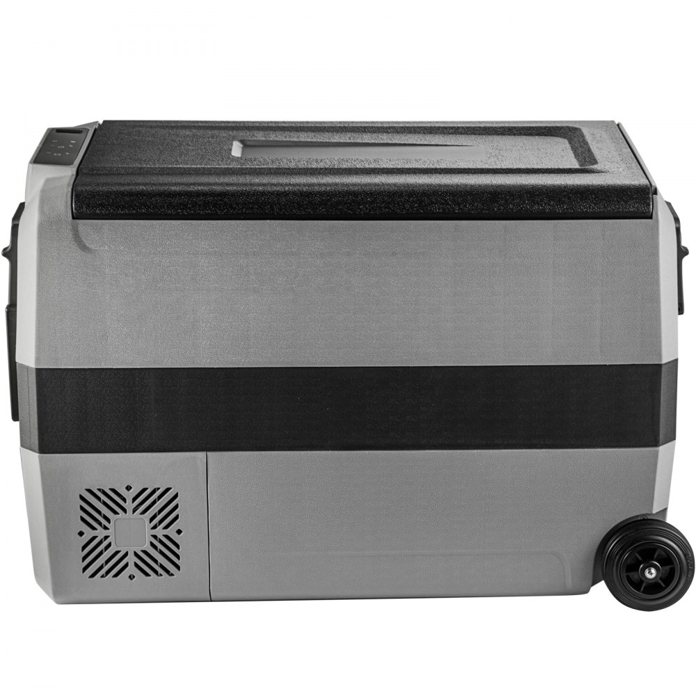 VEVOR Draagbare Auto Koelkast 50L Draagbare Elektrische Koelbox Grijs en Zwart Auto Vriezer Koelkast uit ABS-kunststof Geschikt voor Buitenactiviteiten zoals Picknicks, Kamperen, Reizen, enzovoort