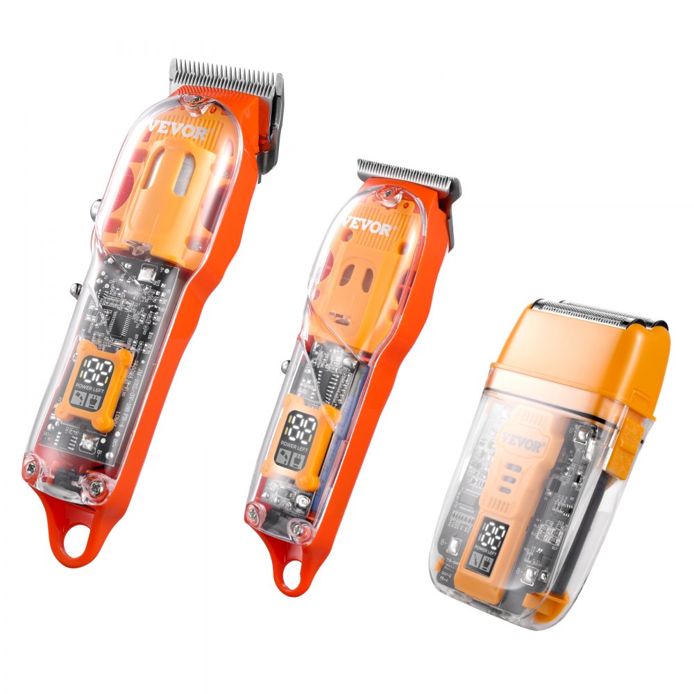 VEVOR Professionele tondeuse voor mannen, 3-in-1 tondeuse en scheerapparaatset, draadloze oplaadbare tondeuse voor het knippen en trimmen van haar, baardverzorgingsset voor mannen voor thuiskapper, ideaal cadeau