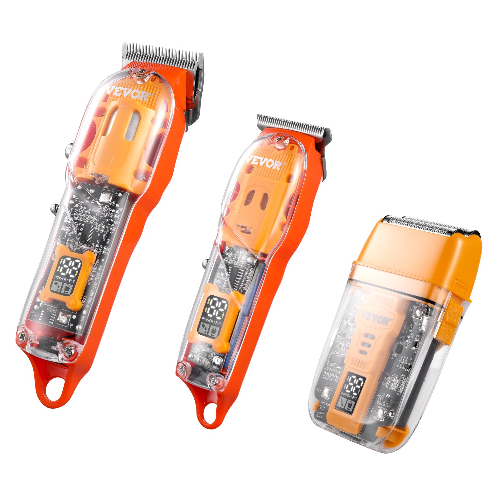 VEVOR Professionele tondeuse voor mannen, 3-in-1 tondeuse en scheerapparaatset, draadloze oplaadbare tondeuse voor het knippen en trimmen van haar, baardverzorgingsset voor mannen voor thuiskapper, ideaal cadeau