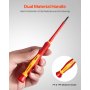 VEVOR Insulated Screwdriver Set, 6-Piece Professional Electrical Screwdriver Set, 1000V Insulated Electrician Tool Set, with Magnetic Phillips Slotted Tips, 360-Degree Rotating Screwdriver and Bag