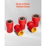 VEVOR Insulated Socket Set, 16-Piece Insulated Wrench Tool Set, 1000V Insulated Socket Tool, with Insulated Sockets, Insulated T-Handle Wrench, Drive Rachet, Extensions, for Electricians Home Repair