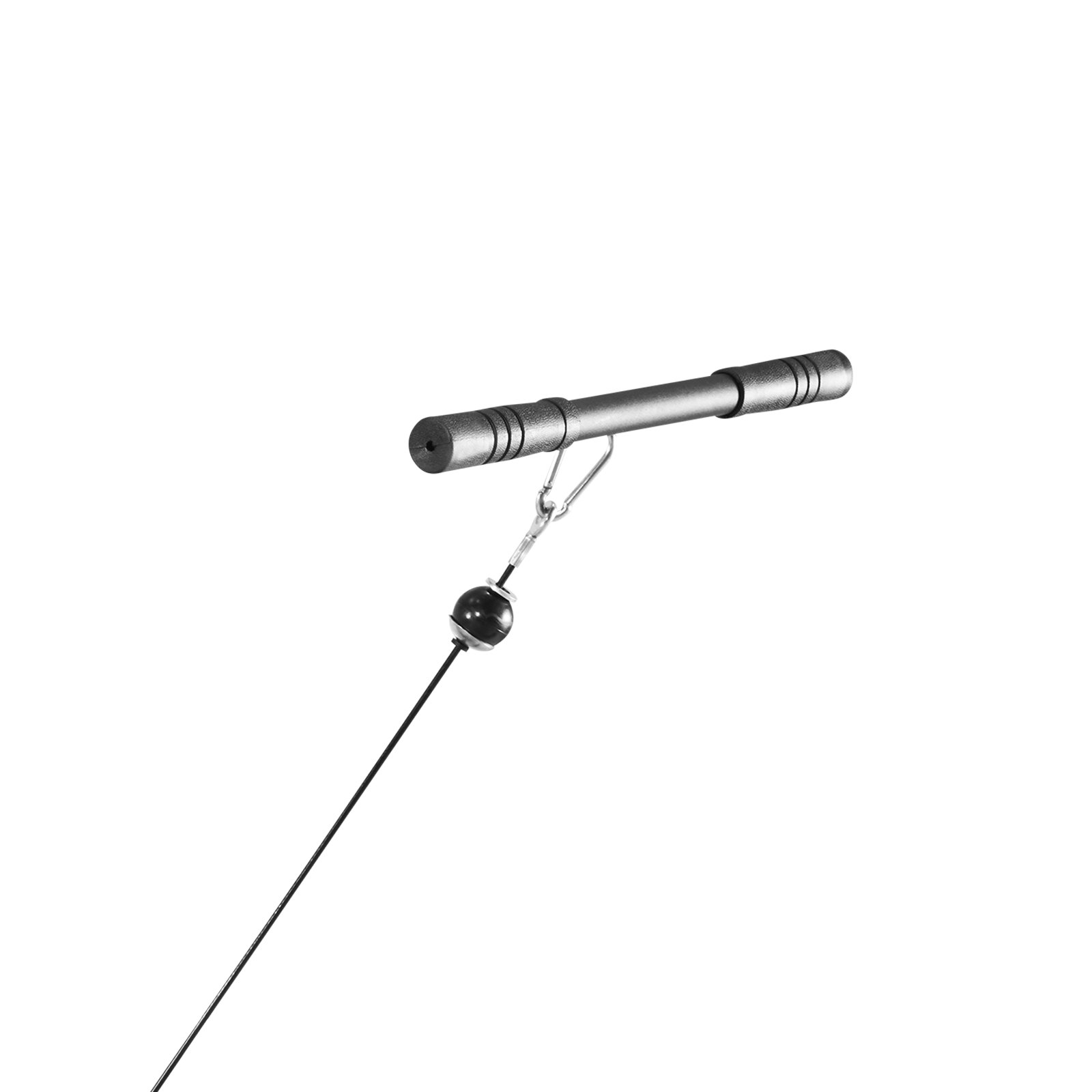 VEVOR Pulley System, 1 PC LAT and Lift Pulley System, Gym Rack Pulleys Attachment with two Steel Cables, Short Bar, Dual Grip Handles, Cable Machine for Bicep, Shoulder, Back, Up to 127 kg Capacity