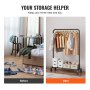 VEVOR Clothes Rack, Heavy Duty Clothing Garment Rack with Hanging Rod and Bottom Storage Area, Clothing Rack for Bedroom Guest Room
