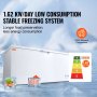 VEVOR Chest Freezer, 488 L Deep Freezer & 4 Removable Baskets, Freestanding Commercial Chest Freezer with Top Open Door & Lockable Lid, 7-Level Adjustable Temperature