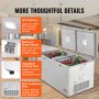 VEVOR Chest Freezer, 19.8 Cubic Feet / 561 L Deep Freezer with Split Top & Double Locking Lids, Freestanding Commercial Chest Freezer & 4 Removable Baskets