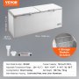 VEVOR Chest Freezer, 19.8 Cubic Feet / 561 L Deep Freezer with Split Top & Double Locking Lids, Freestanding Commercial Chest Freezer & 4 Removable Baskets