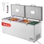 VEVOR Chest Freezer, 19.8 Cubic Feet / 561 L Deep Freezer with Split Top & Double Locking Lids, Freestanding Commercial Chest Freezer & 4 Removable Baskets