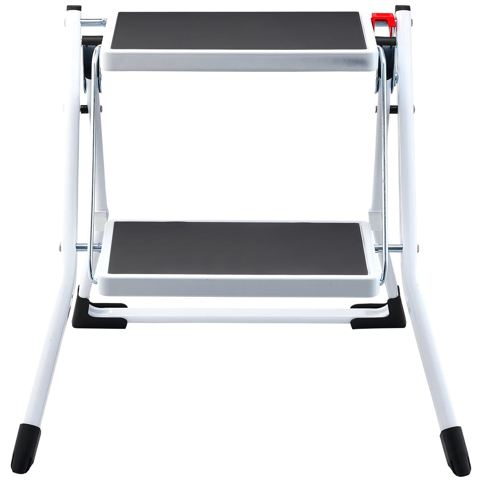 VEVOR Step Ladder 2-Step 150kg Capacity, Ergonomic Folding Steel Step Stool with Wide Anti-Slip Pedal, Sturdy Step Stool for Adults Toddlers, Multi-Use for Household, Kitchen, Office, RVs