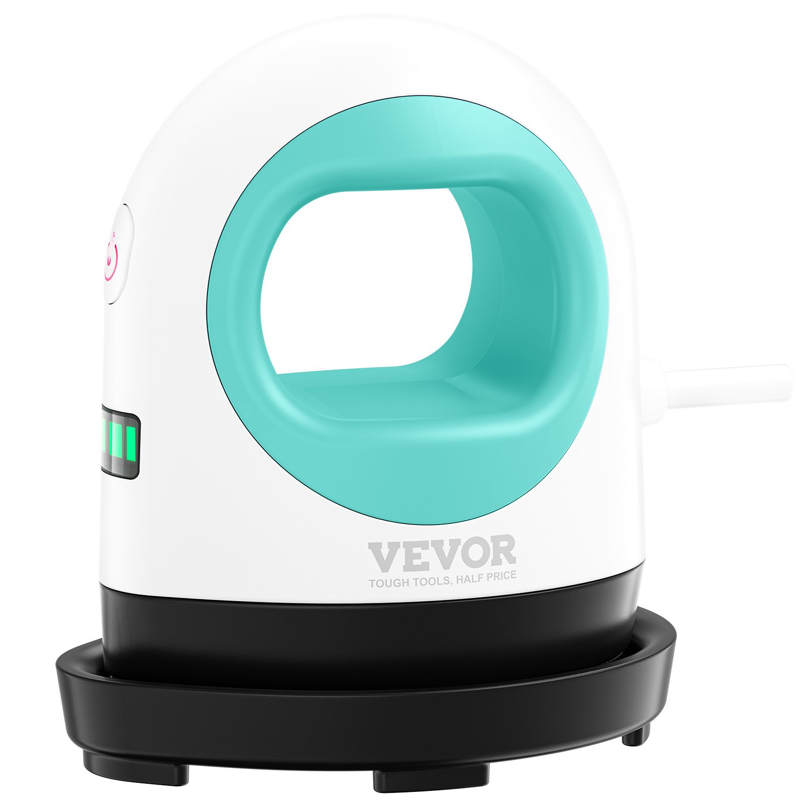 VEVOR Mini Heat Press Machine, Small Heat Press with 3-Level Temperature Control and Auto-Off, Compact and Portable Heat Transfer Machine, Sublimation Machine for T-shirts/Hats/Coasters, Green+White