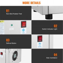 VEVOR gefrituurde ijsrollermachine, 28 x 24 x 2 cm pan voor het frituren van ijs, ijsmachine met compressor en 2 schrapers, voor het maken van ijs, bevroren yoghurt en ijsrolletjes