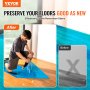 VEVOR Carpet Protection Film, 24" x 200' Floor and Surface Shield with Self Adhesive Backing & Easy Installation, Polyethylene Adhesive Car Mat Protector Roll for Construction Renovation, Blue