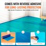 VEVOR Carpet Protection Film, 24" x 200' Floor and Surface Shield with Self Adhesive Backing & Easy Installation, Polyethylene Adhesive Car Mat Protector Roll for Construction Renovation, Blue