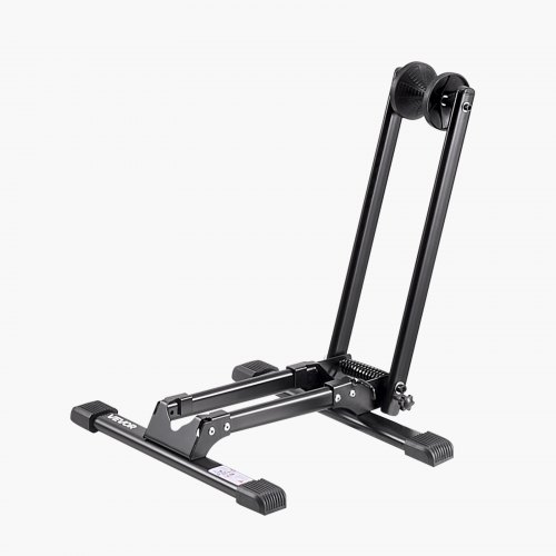 Verstelbare fietsstandaard, aluminiumlegering, fietsen, hoogte, achterkant, zijkant fiets, universele standaard, ondersteunend, steun voor MTB, mountainbike, geschikt voor 24, 25, 26 en 27 banden en 700c racefiets (zwart
