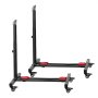 VEVOR Bike Stand 2 Pack, Freestanding Vertical & Horizontal Bike Storage Rack, with Lockable Casters, Height Adjustable Carbon Steel Upright Garage Bicycle Floor Stand, for 20-29 in Wheels, Black