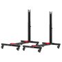 VEVOR Bike Stand 2 Pack, Freestanding Vertical & Horizontal Bike Storage Rack, with Lockable Casters, Height Adjustable Carbon Steel Upright Garage Bicycle Floor Stand, for 20-29 in Wheels, Black