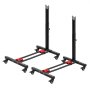 VEVOR Bike Stand 2 Pack, Freestanding Vertical & Horizontal Bike Storage Rack, with Lockable Casters, Height Adjustable Carbon Steel Upright Garage Bicycle Floor Stand, for 20-29 in Wheels, Black