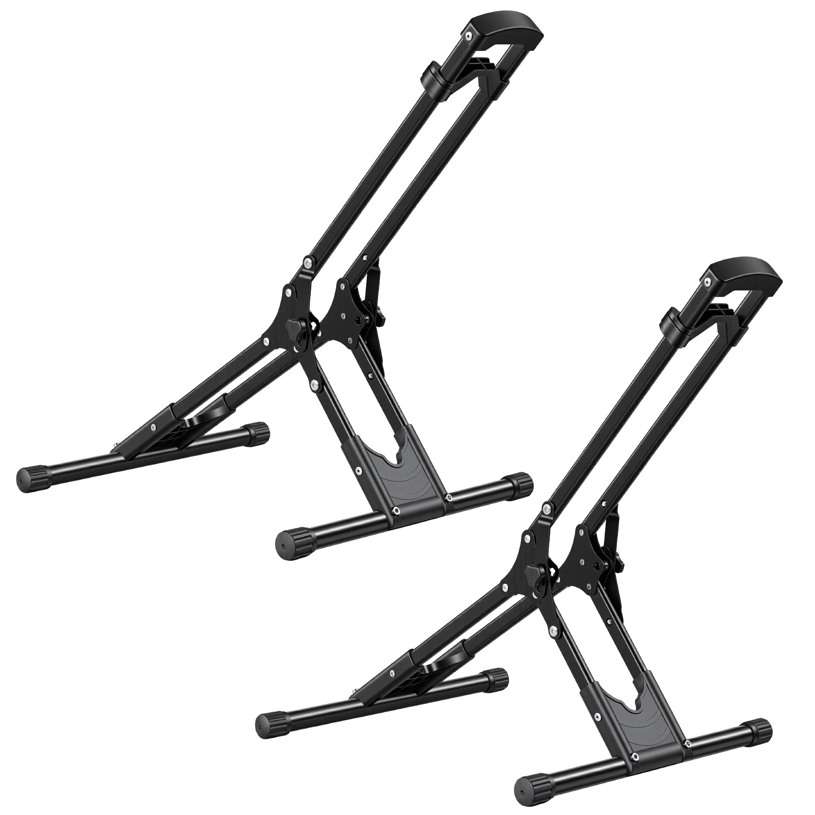 VEVOR 2x Opvouwbare fietsstandaard, vrijstaand, voor MTB, racefiets, carbonstalen frame, Ø508-737 mm / 20-29 inch banden, breedte tot 75 mm / 2,9 inch, vloerstandaard voor thuis, magazijn, garage