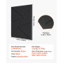 VEVOR 18 Pack Acoustic Panels with Self Adhesive, 11.8 x 11.8 x 0.4 inch Sound Proof Foam Panels, Polyester Fiber Soundproof Wall Panels High Density, for Home, Studio, Office, Theater, Black