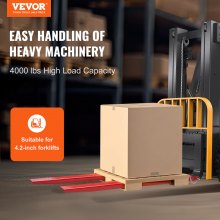 VEVOR Set van 2 vorkverlengingen Tandverlenging van 2090 mm 1,815 ton laadvermogen Vorktanden Q235 koolstofstaal Eendelig ontwerp Palletvorkverlenging Compatibel met vorken van 106 mm
