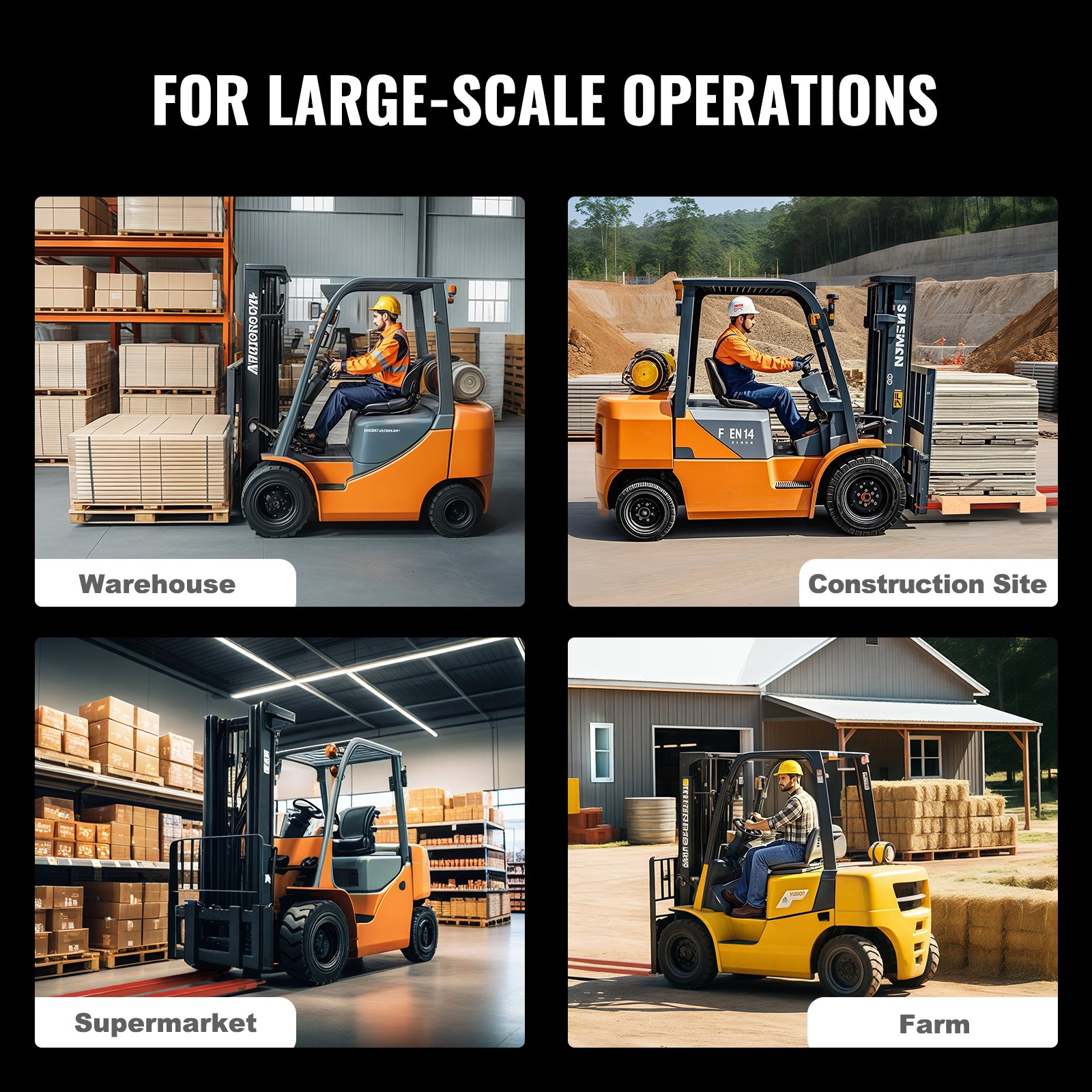 VEVOR Set van 2 vorkverlengstukken 2090 mm tandverlengstuk 1.815 ton capaciteit vorken Q235 koolstofstaal eendelig ontwerp pallet vorkverlengstuk compatibel met 106 mm vorken