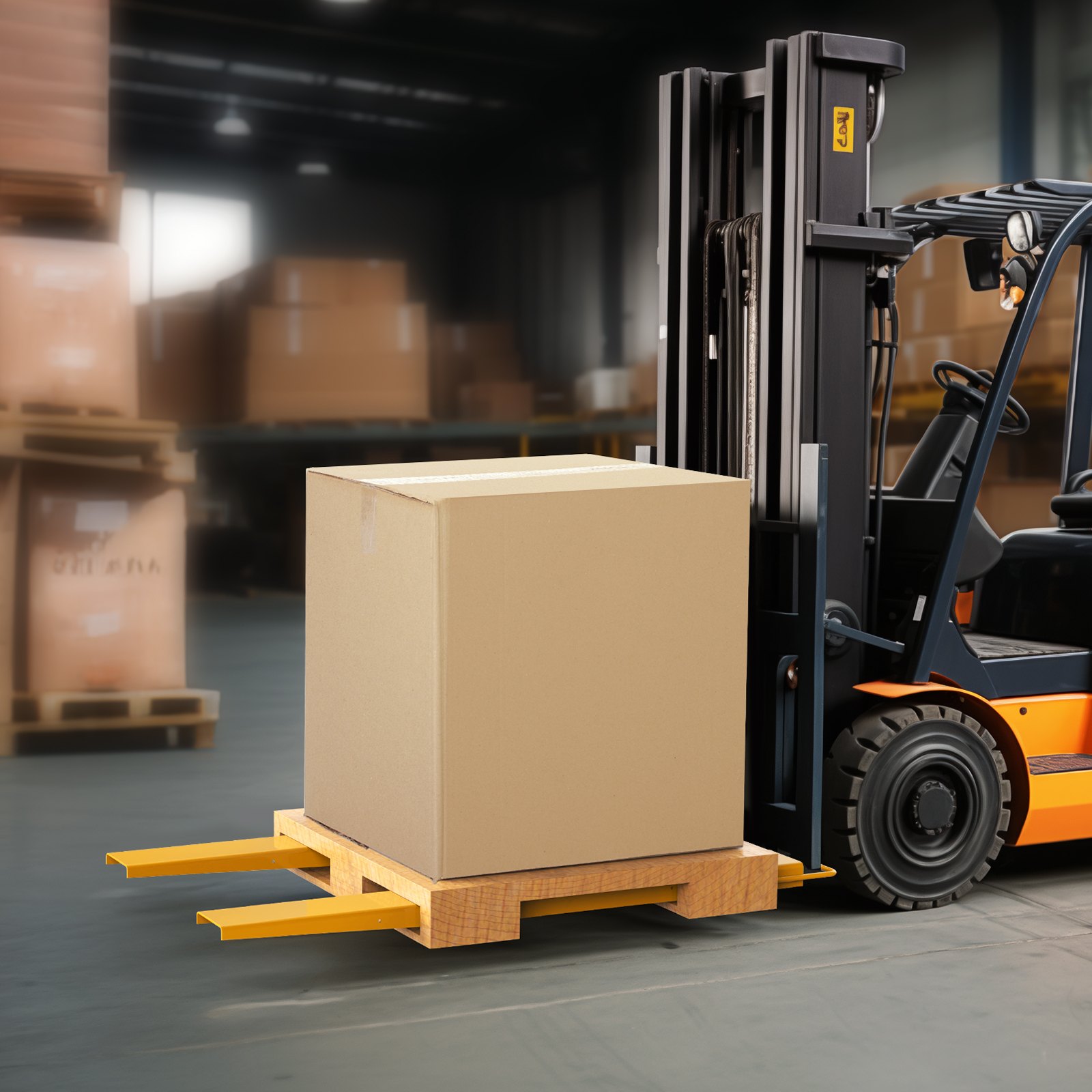 VEVOR Set van 2 vorkverlengstukken 1520 mm tandverlengstuk 1.815 ton capaciteit vorken Q235 koolstofstaal eendelig ontwerp palletvorkverlengstuk compatibel met 106 mm vorken