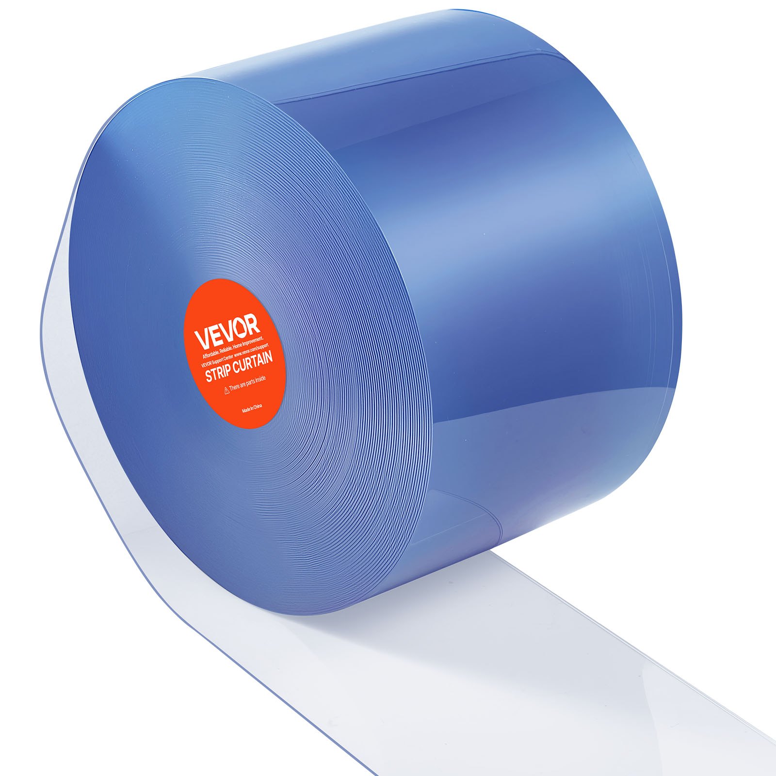 VEVOR Clear PVC Strip Curtain, 30.5 m Length x 30.5 cm Width, Plastic Door Strip Bulk Roll, Walk in Freezer Cooler Curtain Strips for Doorways of Supermarket, Garage, Warehouse, Barn, Pet Animal House