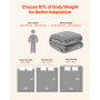VEVOR verzwaringsdeken, 9 kg, therapiedeken 1524 x 2032 mm, verzwaringsdekens Queen-size, Sherpa fleece deken met glasparels, voor volwassenen van 90-113 kg, angst- en stressverlichting, grijs