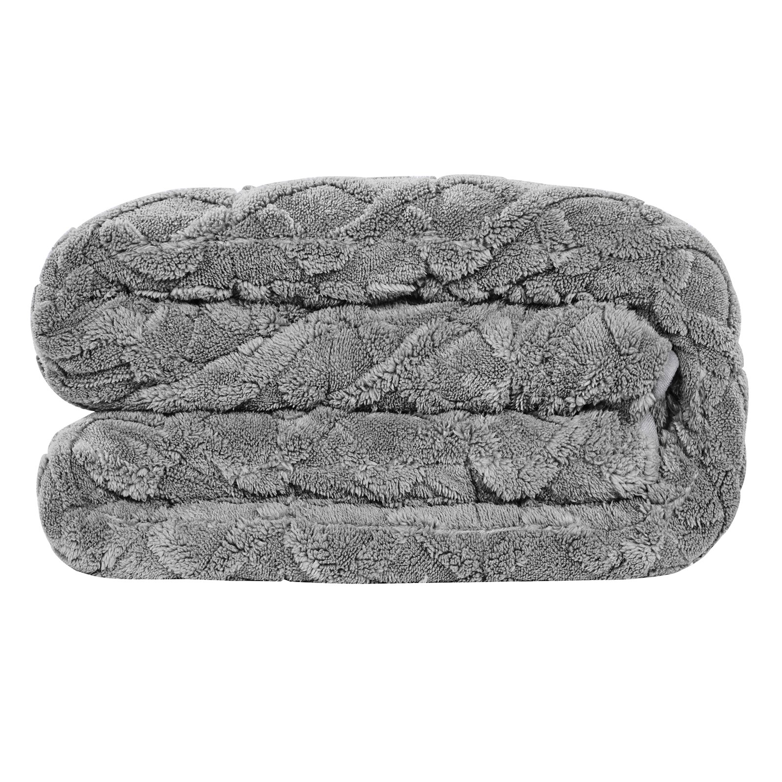 VEVOR verzwaringsdeken, 9 kg, therapiedeken 1524 x 2032 mm, verzwaringsdekens Queen-size, Sherpa fleece deken met glasparels, voor volwassenen van 90-113 kg, angst- en stressverlichting, grijs