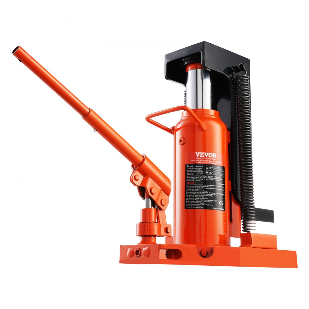 VEVOR hydraulische vloerkrik, 5 ton hefplatform op de punt, 10 ton hefvermogen op de punt, 20-173 mm teenhoogte, 287-440 mm bovenhoogte, luchthydraulische klauwkrik voor machines