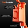 VEVOR hydraulische autokrik, 5T/10T lift, 25-230 mm teenhoogte, 370-570 mm tiphoogte, 360 ° roterende klauwkrik voor machines, industrie