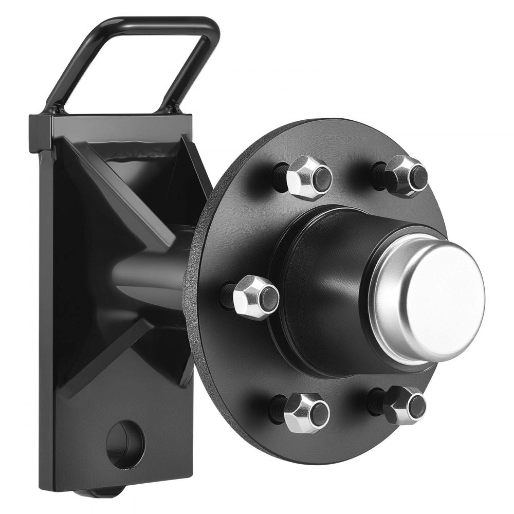 VEVOR Shipping Container Wheels 6-Lug Wheels Kit, Heavy Duty Shipping Container Axle with Ratchet Tie Down-Moves 6 m-12 m, Secure Transport for Dock, Warehouse, Construction Site, Black