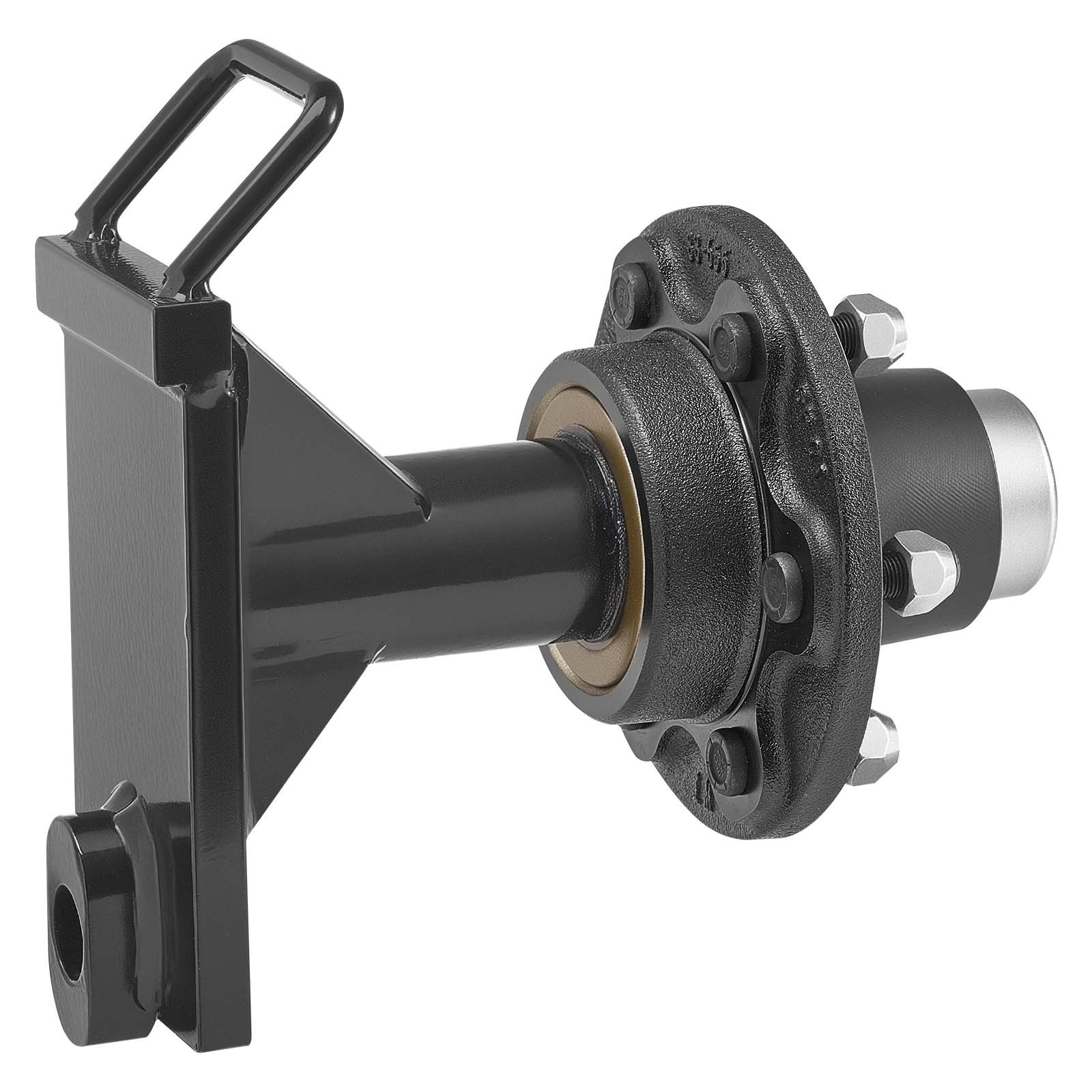 VEVOR Shipping Container Wheels 6-Lug Wheels Kit, Heavy Duty Shipping Container Axle with Ratchet Tie Down-Moves 6 m-12 m, Secure Transport for Dock, Warehouse, Construction Site, Black