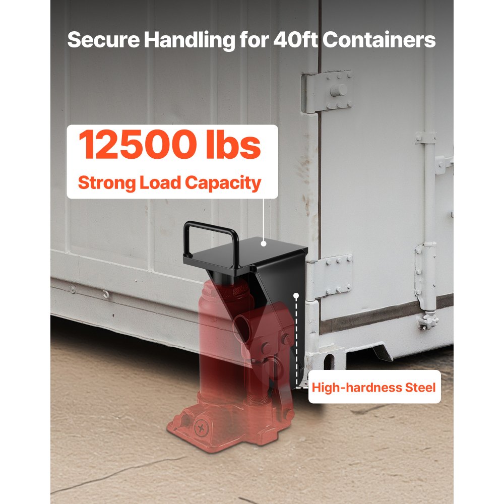 VEVOR Shipping Container Jack Lug with U-Shaped Handle, 1-Pack, Storage Leveler Booster Withstands Sun & Rain, Heavy Duty Container Jack Lug for Shipping Industry, Logistics, Warehouse Management