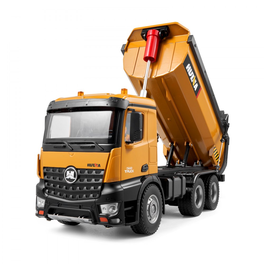 VEVOR RC Dump Truck Speelgoed, 10-kanaals 1:14 schaal Dump Truck RC Bouwvoertuig met licht en 2 oplaadbare batterijen, verjaardagscadeau voor peuters, kinderen, jongens en meisjes vanaf 8 jaar