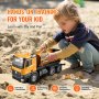 VEVOR RC Dump Truck Speelgoed, 10-kanaals 1:14 schaal Dump Truck RC Bouwvoertuig met licht en 2 oplaadbare batterijen, verjaardagscadeau voor peuters, kinderen, jongens en meisjes vanaf 8 jaar