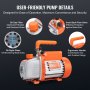 VEVOR 1/5 HP 3.5 CFM AC Vacuum Pump and Gauge Set, Single Stage Rotary Vane HVAC Air Vacuum Pump A/C Refrigerant Kit Manifold Gauge Set, with Three-Color Hose Carry Bag, Applicable to R134a, R1234yf