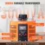 VEVOR Automatic Variable Voltage Transformer 3000VA 10A Input 230V Output 0-300V AC Voltage Regulator 4 Fuses Thermal Control Switch for Home Office
