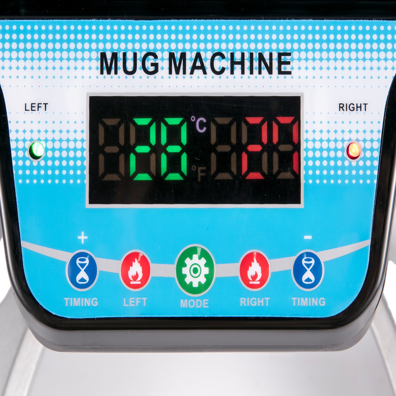 Vevor Dubbele Mok-hittepers, Mok Warmte Persmachine, Digitale Beker Hittepers